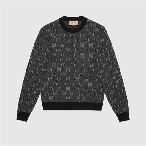 maglione mezza zip gucci|Gucci Maglione in jacquard e lana bouclé GG.